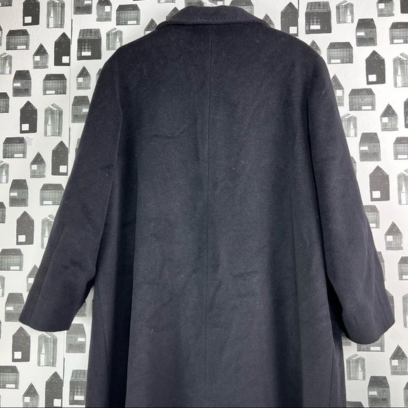 Cinzia Rocca 100% Wool Black Long Pea Coat Made in Italy - Picture 8 of 9